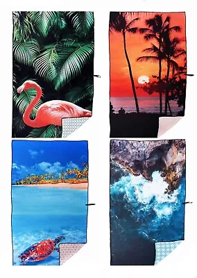 Reversible Whitley Willows Microfiber Beach Towel 35  X 70  Flamingo • $7