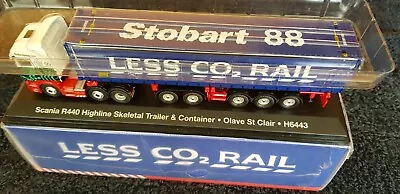 Eddie Stobart (4649122) Scania R440 Highline Skeletal Trailer & Container • £17.99