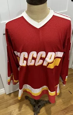 Vintage CCCP Soviet Union Russia Hockey  Jersey Mens XL • $45