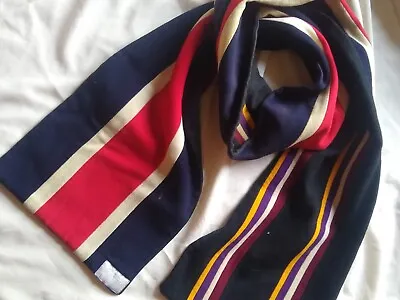 £17.50 • Buy Vintage University College Woven  Stripe Wool Scarf- Reversible 1960s Or 70s