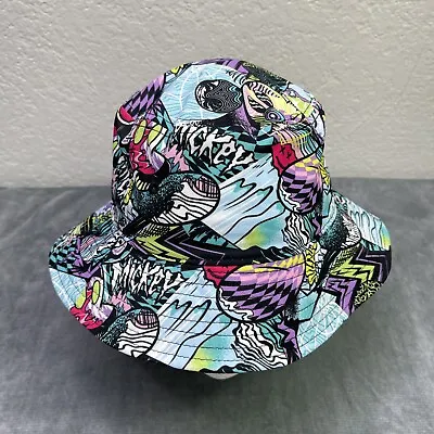 Mickey Mouse Hat Bucket Disney Neff Psychedelic Colorful Unique OSFM • $14.99