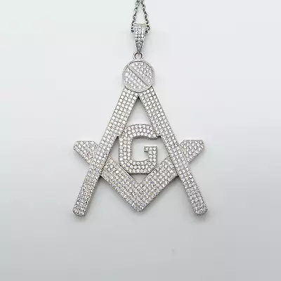 £275 • Buy Large Silver Masonic Necklace, '925'