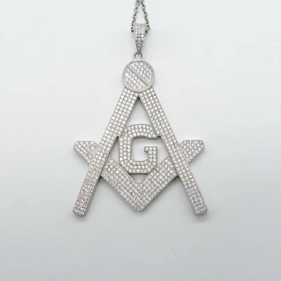 £275 • Buy Large Silver Masonic Necklace, '925'