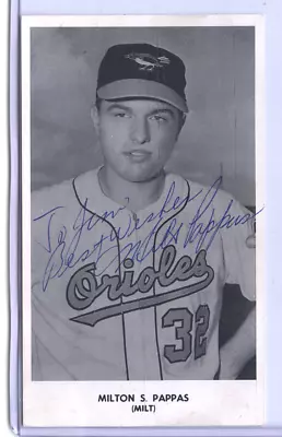 1959 Baltimore Team Issued Postcard  Milt Pappas Signed Autographed • $24.99