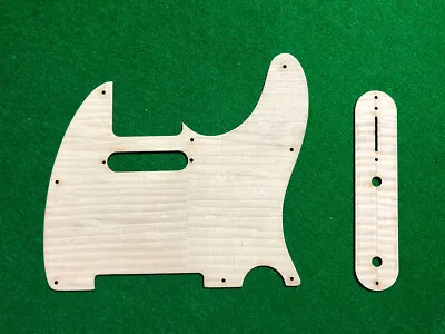 Fit TL Guitar Pickguard 3-ply Glued Flame Maple Veneer With Plate • $23