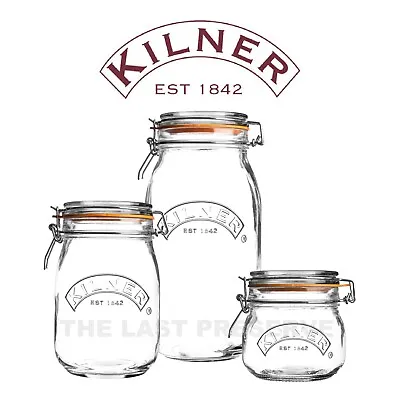 £5.50 • Buy Kilner Clip Top Round Preserving Jars For Airtight Food Storage, Pickles & Jam