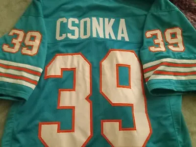 Miami Dolphins Aqua Jersey #39 Csonka 3XL Stitched & Smoke-free • $49.99