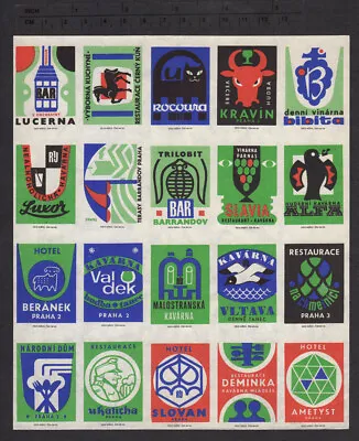 Series Of Old Czechoslovakian Matchbox Labels From 1968 /5163-5182/ • $1.80