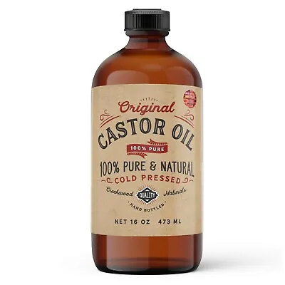 Castor Oil 100% Pure Cold Pressed In Glass Bottle Hair Skin • $9.94