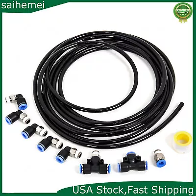 $26.92 • Buy Black Push Lock Boost Vacuum Air Line Fitting Kit For Tial Bov Turbo 1/8th NPT
