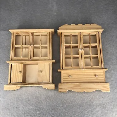  2 Dollhouse Wood Mini Cabinet Don Mechanic Ent. All Wood. Unfinished • $12.30