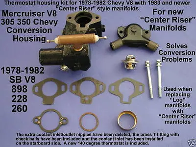 Thermostat Housing Conversion Kit Mercruiser Chevy 1978-82 V8 305 350 78984a08  • $255.95