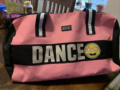 Justice Girl DANCE Duffle Bag Dancer Performer Ballerina Pink & Black • $10