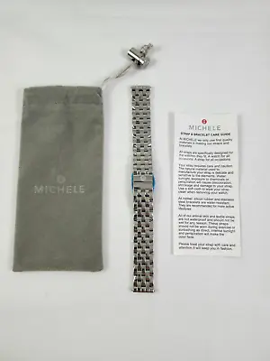 NEW Michele Universal 16mm Silver Urban Mini Deco Mid Band Bracelet MS16FW235009 • $279.99