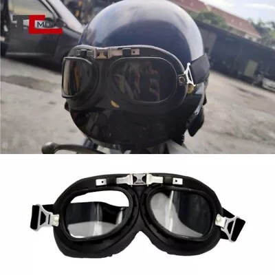 Motorcycle Goggles Aviator Pilot Retro Glasses Scooter ATV Eyeglasses Dirt Bike • $4.85