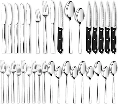 30 Pcs Silverware Set For 5 Stainless Steel Flatware Cutlery Utensil Kitchen US • $19.98