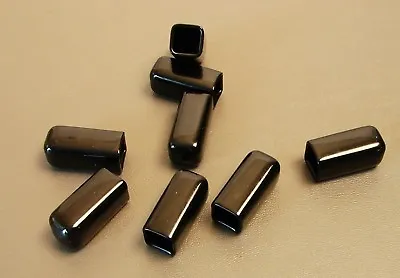 8 Pack Square Black Vinyl Caps 3/8  X 3/8 - 1  Tall   SVC-375-1 • $6.75