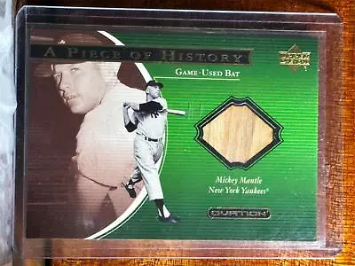 2001 UD Ovation A Piece Of History Mickey Mantle Bat Relic NY Yankees • $125