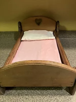 Vintage Wooden Doll / Baby Bed Furniture • $49.71