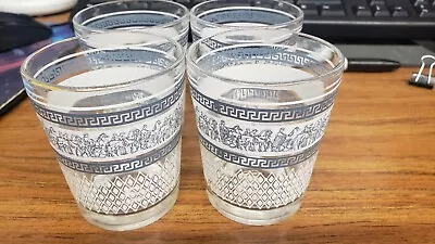 Vintage Jeannette Greek Patrician Hellenistic 4oz Tumbler Set Of 4 Mid Century • $14.99