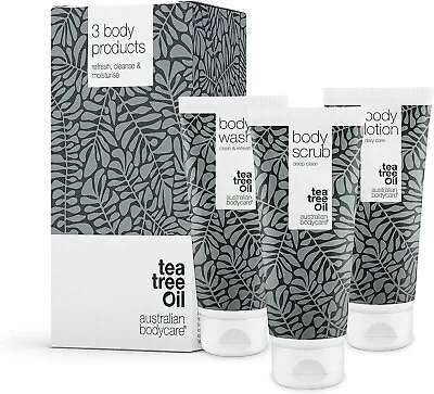 3 X Australian Bodycare Tea Tree Oil Body Skin Wash Scrub Lotion Back Spots Acne • £11.99