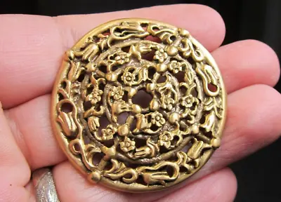 Beautiful Matte Gold-tone Floral Circle Brooch Museum Reproductions 1.5  • $19.99