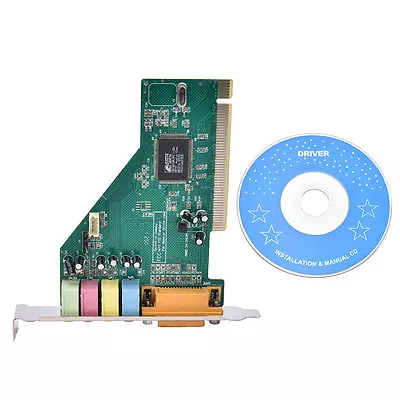 4 Channel 5.1 Surround 3D PCI Sound Audio Card MIDI For PC Windows XP/7/8/10 HO • £7.87