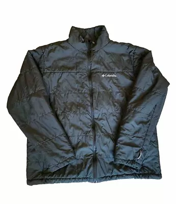 Columbia Omni-heat Full Zip Light Puffer Spring Jacket Mens Size: Large Black • $35.99