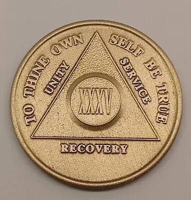 35 Year AA Bronze Medallion Sobriety Coin Recovery • $4.50