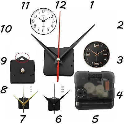 Replacement Quartz Wall Clock Movement Mechanism DIY Repair Kit Part Tool Black • $3.83