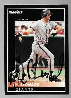 1992 Pinnacle MARK LEONARD Signed Card Autograph GIANTS MOUNTAIN VIEW CA • $2.34