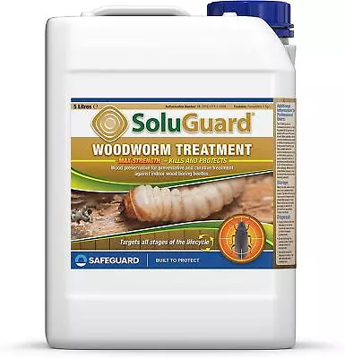 £30.11 • Buy SAFEGUARD Soluguard High Strength Woodworm Treatment Killer Spray Clear 5L UK