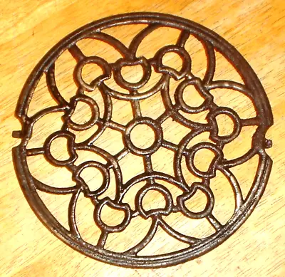 Antique Cast Iron Stove Pipe Collar Heat Ring Register Grate Center Cover Cap M7 • $45