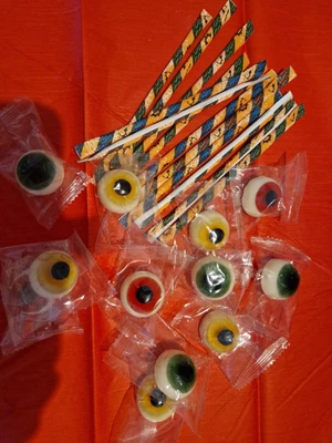 £3.20 • Buy Halloween  Sherbert  Straws  Gummy  Eyes   Halloween  Trick Or Treat X 24