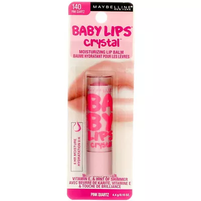 Maybelline Baby Lips Crystal Moisturizing Lip Balm Pink Quartz 140 0.15 Oz • $10.09