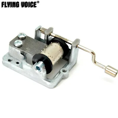 Silver Metal Musical Movement Hand Crank For DIY Music Box 40 Tunes Option Gifts • $8.99