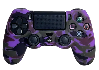 $9.90 • Buy Silicone Cover For PS4 Controller Case Skin - Purple Camo