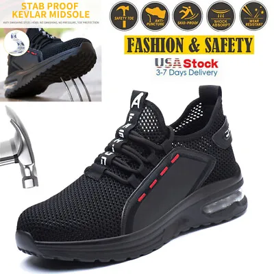 Safety Shoes Mens Indestructible Steel Toe Work Boots Ankle Breathable Sneakers • $41.84