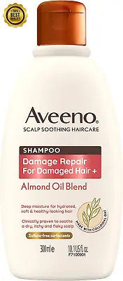 Aveeno Damage Repair Almond Oil Scalp Soothing Shampoo For Damaged Hair 300ml • £9.99