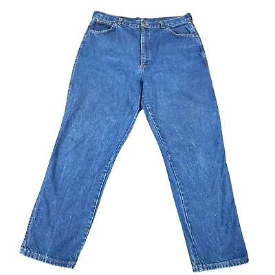 Vintage 80s Chic Tapered Fit Jeans Womens 20 Plus (35x30) Blue Denim Made USA • $22.99