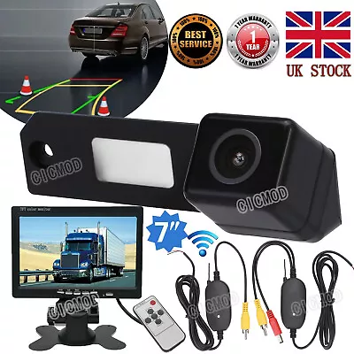 7  LCD Monitor + Wireless Rear Reverse Camera For VW Transporter T5 Caddy Touran • £49.99