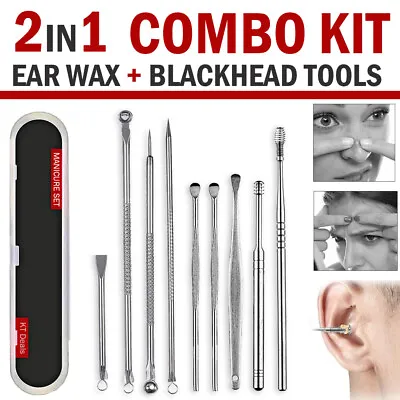 $7.99 • Buy Acne Needle Blackhead Remover Pimple Popper Blemish Comedone Extractor Tool Kit