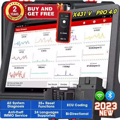 2023 LAUNCH X431 V + Pros Elite Bidirectional Car Diagnostic Scanner Key Coding • $629