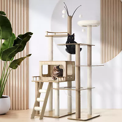 Alopet Large Cat Tree Wood Scratcher Scratching Post Tower Condo House Bed 172cm • $159.90