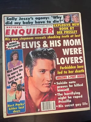 National Enquirer Magazine 1992 W/ELVIS PRESLEY COVER Elvis& His Mom Were Lovers • $10.99