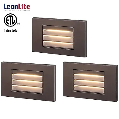 3-Pack 5W Louvered Dimmable LED Step Lights Indoor/Outdoor Stair Light • $48.99