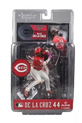 McFarlane MLB Elly De La Cruz Cincinnati Reds Red Jersey Figure Stand Backdrop • $44.99