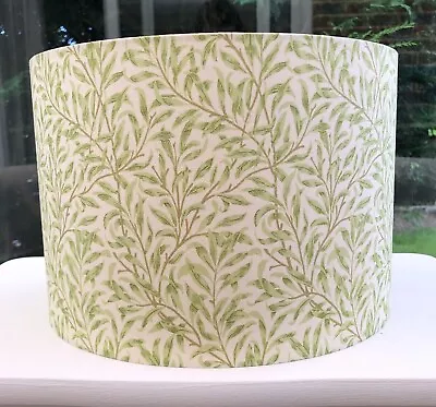 Lampshade William Morris Willow Bow Sage Green Drum Table Ceiling Light Shade • £30