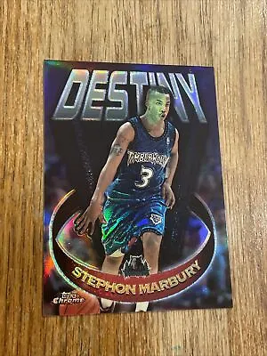 Stephon Marbury 1997-1998 Topps Chrome #D10 Destiny Refractor MINT SHARP SP Rare • $3.95