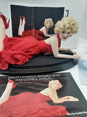 Franklin Mint Marilyn FOREVER Doll With Red Dress Porcelain Incl COA Extras • $425